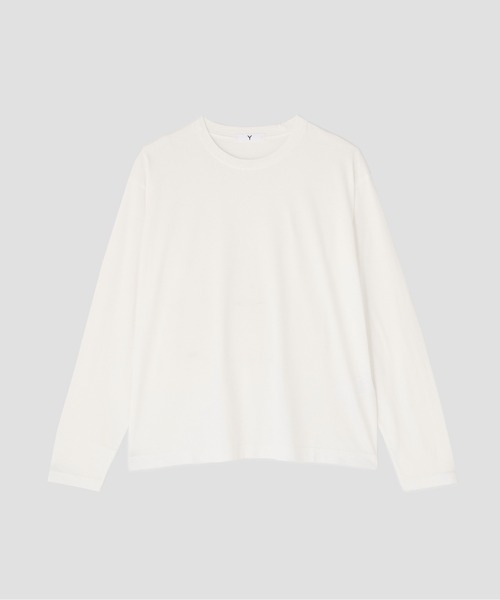 Y（ワイ）の「Ｙ / ORGANIC COTTON JERSEY LONG SLEEVE T‐SHIRT（Tシャツ/カットソー・メンズ・ネイビー/ホワイト・SMALL/LARGE/MEDIUM）」の2枚目の写真