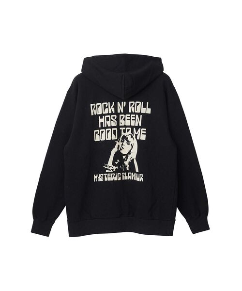 HYSTERIC GLAMOUR(ヒステリックグラマー)の「ROCK ’N’ ROLL GOOD TO ME パーカー(パーカー・メンズ・ブラック/トップグレー/グリーン・X-LARGE/LARGE/MEDIUM/SMALL)」の2枚目の写真