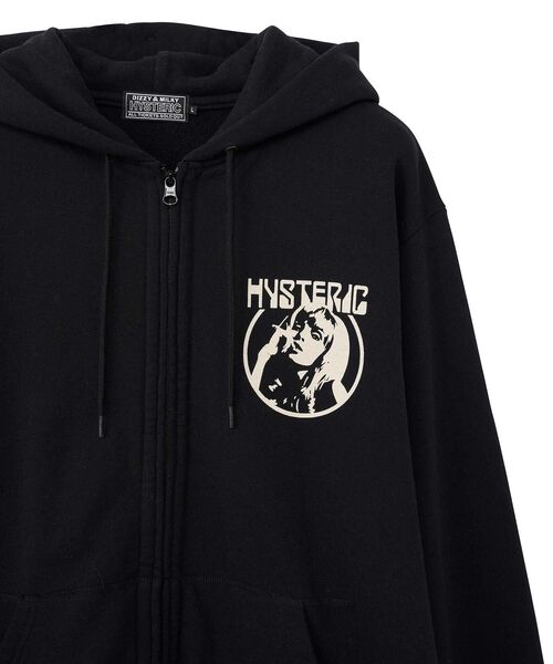 HYSTERIC GLAMOUR(ヒステリックグラマー)の「ROCK ’N’ ROLL GOOD TO ME パーカー(パーカー・メンズ・ブラック/トップグレー/グリーン・X-LARGE/LARGE/MEDIUM/SMALL)」の9枚目の写真