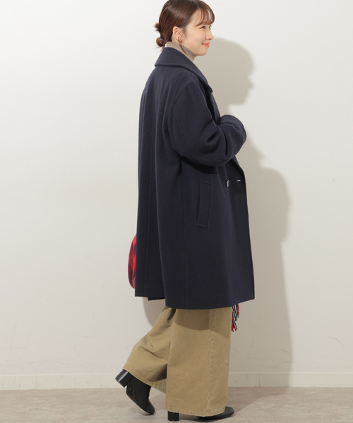 JOURNAL STANDARD relume(ジャーナルスタンダード レリューム)の「尾州ウールスーパー100モッサロングコート(チェスターコート・レディース・チョコ/ネイビー・36/38)」の13枚目の写真