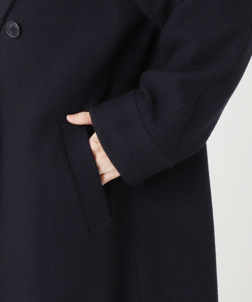 JOURNAL STANDARD relume(ジャーナルスタンダード レリューム)の「尾州ウールスーパー100モッサロングコート(チェスターコート・レディース・チョコ/ネイビー・36/38)」の21枚目の写真