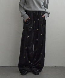notch.（ノッチ）の「花柄刺繍ベロアパンツ（その他パンツ）」