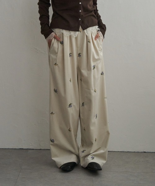 notch.（ノッチ）の「花柄刺繍ベロアパンツ（その他パンツ・レディース・ブラック/アイボリー/ブラウン・TM/M）」の22枚目の写真