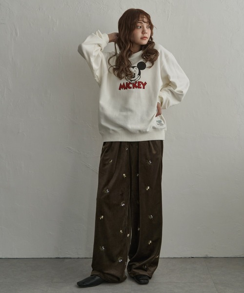 notch.（ノッチ）の「花柄刺繍ベロアパンツ（その他パンツ・レディース・ブラック/アイボリー/ブラウン・TM/M）」の14枚目の写真