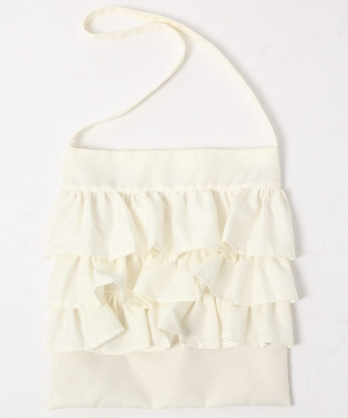 Heather（ヘザー）の「フリルショルダー　726657（ショルダーバッグ・レディース・アイボリー/ブラック/ピンク系その他/グリーン・FREE）」の2枚目の写真