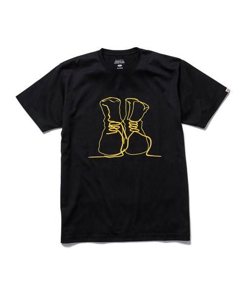 HEAD PORTER（ヘッドポーター）の「LITTLE BOOTS TEE（Tシャツ/カットソー・メンズ・ホワイト/ブラック・SMALL/LARGE/MEDIUM/X-LARGE）」の2枚目の写真