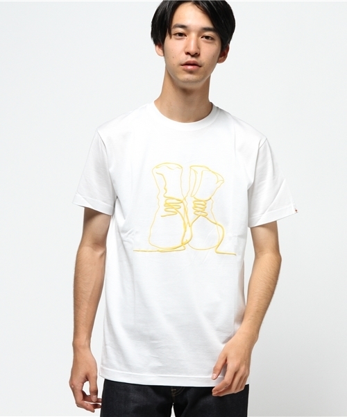 HEAD PORTER（ヘッドポーター）の「LITTLE BOOTS TEE（Tシャツ/カットソー・メンズ・ホワイト/ブラック・SMALL/LARGE/MEDIUM/X-LARGE）」の3枚目の写真