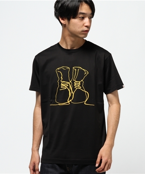 HEAD PORTER（ヘッドポーター）の「LITTLE BOOTS TEE（Tシャツ/カットソー・メンズ・ホワイト/ブラック・SMALL/LARGE/MEDIUM/X-LARGE）」の4枚目の写真