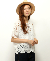 LBC | コットンシフリードロップブラウス        (シャツ/ブラウス)