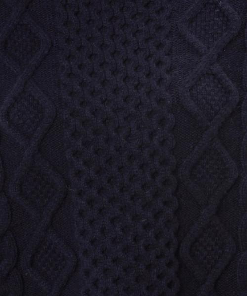 green label relaxing(グリーンレーベルリラクシング)の「CB HAMILTON ARAN WIDE 5Gニット(ニット/セーター・レディース・オフホワイト/ライトグレー/ネイビー/レッド・FREE)」の20枚目の写真