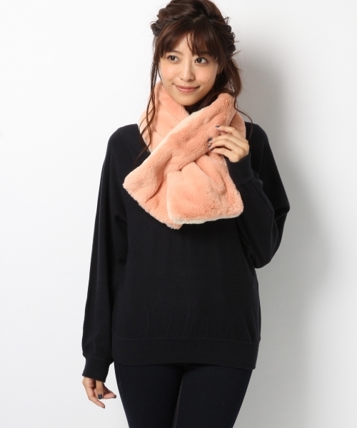 Heather（ヘザー）の「フェイクファーティペット　735000（マフラー・レディース・ブラウン系その他/ピンク系その他/グレー/ホワイト・ONE SIZE）」の6枚目の写真