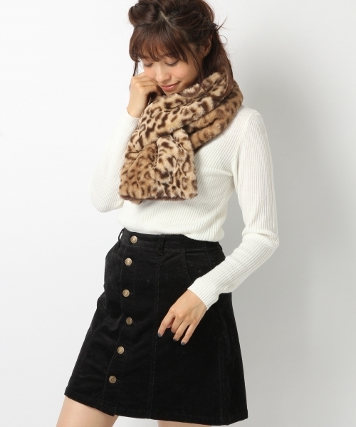 Heather（ヘザー）の「フェイクファーティペット　735000（マフラー・レディース・ブラウン系その他/ピンク系その他/グレー/ホワイト・ONE SIZE）」の7枚目の写真