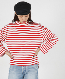 MOUSSY | OFF NECK BORDER TOPS(Tシャツ/カットソー)