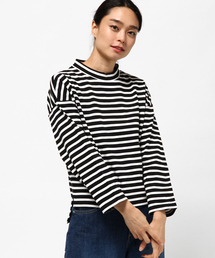 MOUSSY | OFF NECK BORDER TOPS(Tシャツ/カットソー)