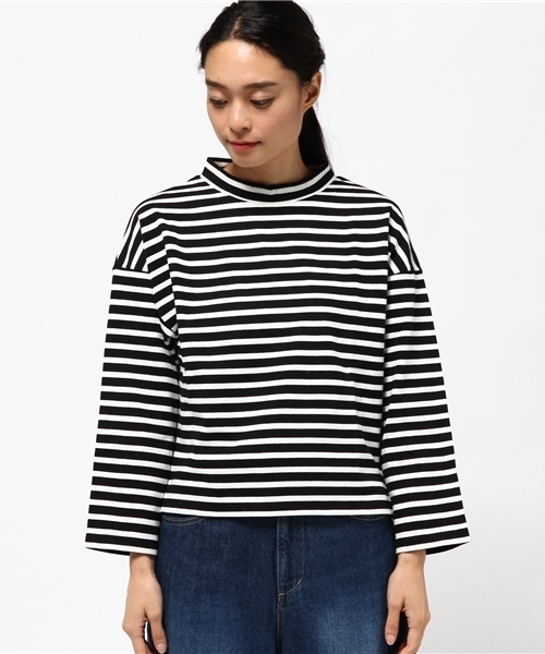 MOUSSY（マウジー）の「OFF NECK BORDER TOPS（Tシャツ/カットソー・レディース・ホワイト系その他/ピンク/ダークネイビー/ブラック系その他・FREE）」の5枚目の写真