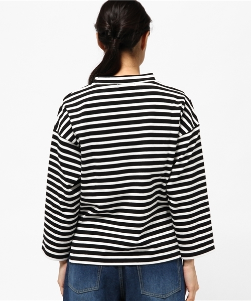 MOUSSY（マウジー）の「OFF NECK BORDER TOPS（Tシャツ/カットソー・レディース・ホワイト系その他/ピンク/ダークネイビー/ブラック系その他・FREE）」の7枚目の写真