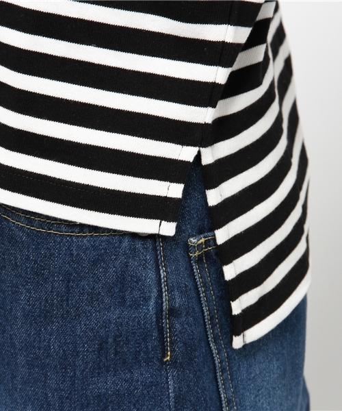 MOUSSY（マウジー）の「OFF NECK BORDER TOPS（Tシャツ/カットソー・レディース・ホワイト系その他/ピンク/ダークネイビー/ブラック系その他・FREE）」の10枚目の写真