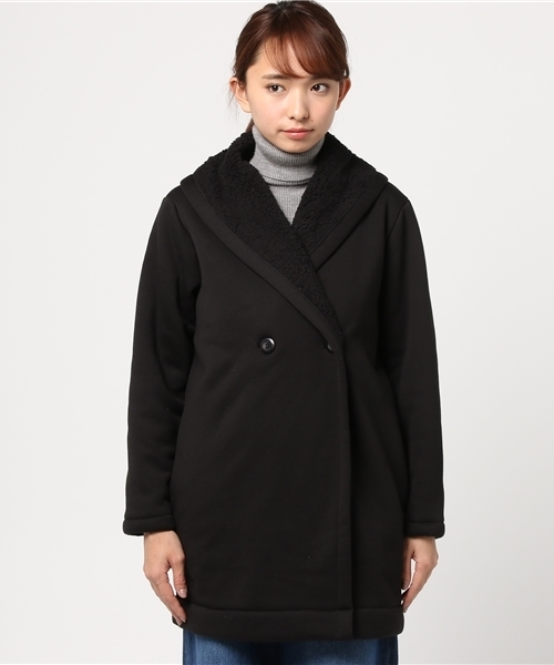 LBC(エルビーシー)の「裏ボア衿ボリュームコート(その他アウター・レディース・グレー/モカ/ブラック・LARGE/MEDIUM)」の4枚目の写真