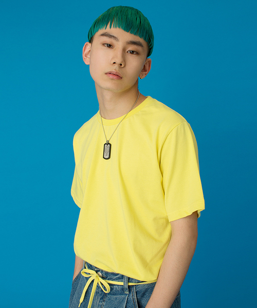 WEGO（ウィゴー）の「WEGO/カラーパレットカットソー（Tシャツ/カットソー・メンズ・レッド/ライム/ホワイト/ブラック/ロイヤルブルー/イエロー/オレンジ/パープル/ピンク系その他/ターコイズブルー・MEDIUM/LARGE）」の18枚目の写真