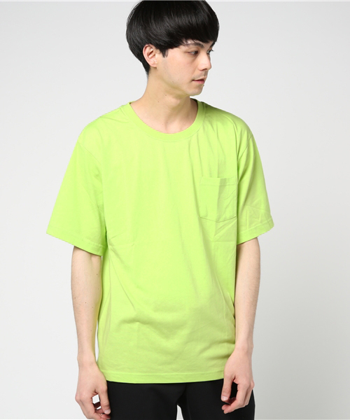 WEGO（ウィゴー）の「WEGO/カラーパレットカットソー（Tシャツ/カットソー・メンズ・レッド/ライム/ホワイト/ブラック/ロイヤルブルー/イエロー/オレンジ/パープル/ピンク系その他/ターコイズブルー・MEDIUM/LARGE）」の4枚目の写真