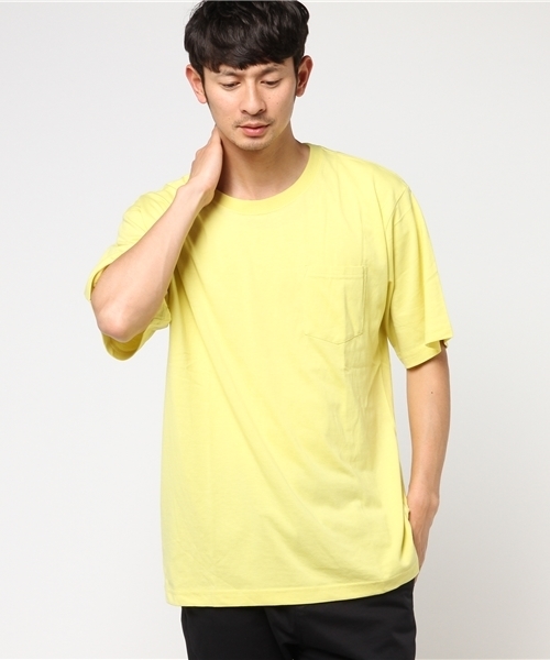 WEGO（ウィゴー）の「WEGO/カラーパレットカットソー（Tシャツ/カットソー・メンズ・レッド/ライム/ホワイト/ブラック/ロイヤルブルー/イエロー/オレンジ/パープル/ピンク系その他/ターコイズブルー・MEDIUM/LARGE）」の7枚目の写真