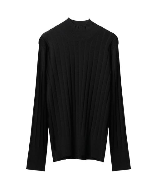 ASTRAET（アストラット）の「ASTRAET（アストラット）16G リブ ハイネックニット（ニット/セーター・レディース・ブラック/ライトピンク・FREE）」の2枚目の写真