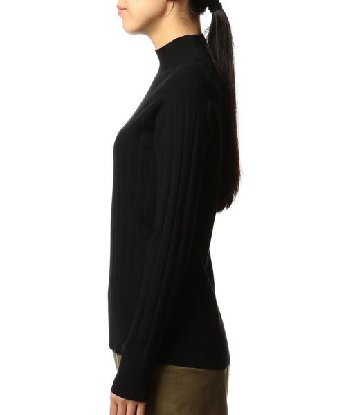 ASTRAET（アストラット）の「ASTRAET（アストラット）16G リブ ハイネックニット（ニット/セーター・レディース・ブラック/ライトピンク・FREE）」の5枚目の写真