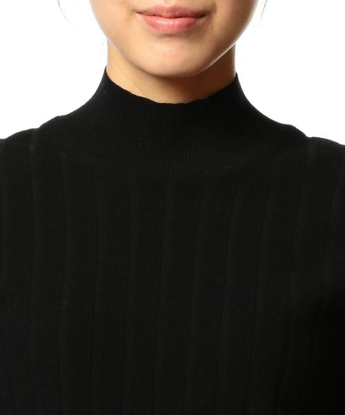 ASTRAET（アストラット）の「ASTRAET（アストラット）16G リブ ハイネックニット（ニット/セーター・レディース・ブラック/ライトピンク・FREE）」の6枚目の写真