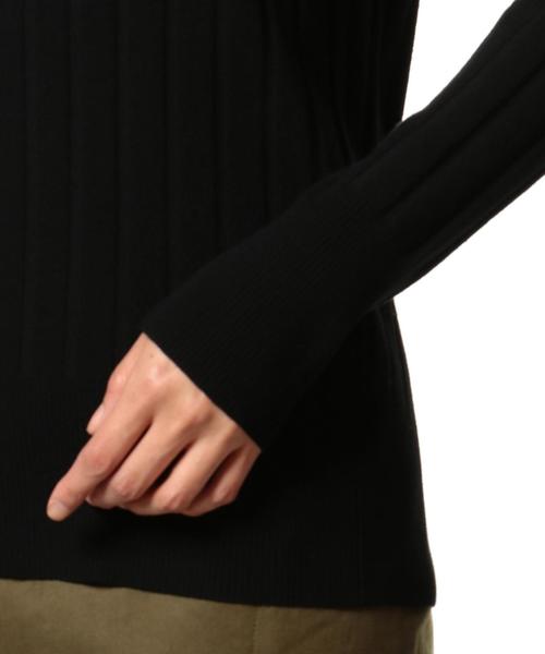 ASTRAET（アストラット）の「ASTRAET（アストラット）16G リブ ハイネックニット（ニット/セーター・レディース・ブラック/ライトピンク・FREE）」の7枚目の写真