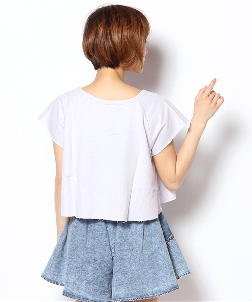 Kastane（カスタネ）の「Catchme①T（Tシャツ/カットソー・レディース・ホワイト/チャコールグレー/ライトグリーン/ラベンダー・FREE）」の6枚目の写真