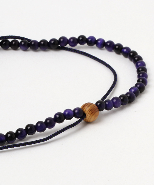 岩座 IWAKURA(イワクラ)の「【岩座】紺絹組紐アンクレット パープルタイガーアイ(アンクレット・メンズ・パープル系その他・FREE)」の3枚目の写真