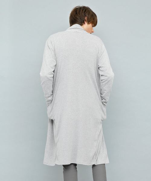 EMMA CLOTHES（エマクローズ）の「TCフライスストレッチロングカーディガン（カーディガン/ボレロ・メンズ・杢グレー/ブラック/ブルーグリーン/チャコール・FREE）」の15枚目の写真
