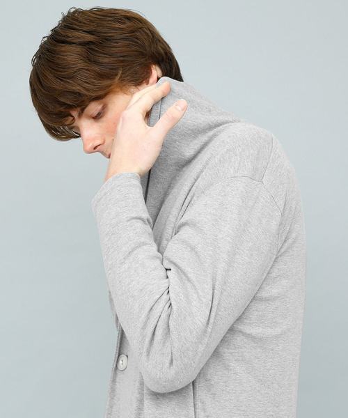EMMA CLOTHES（エマクローズ）の「TCフライスストレッチロングカーディガン（カーディガン/ボレロ・メンズ・杢グレー/ブラック/ブルーグリーン/チャコール・FREE）」の16枚目の写真