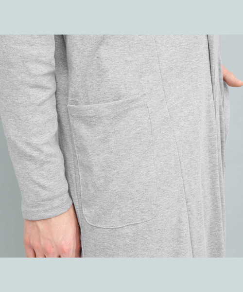 EMMA CLOTHES（エマクローズ）の「TCフライスストレッチロングカーディガン（カーディガン/ボレロ・メンズ・杢グレー/ブラック/ブルーグリーン/チャコール・FREE）」の19枚目の写真
