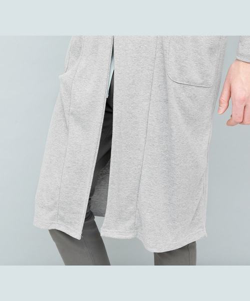EMMA CLOTHES（エマクローズ）の「TCフライスストレッチロングカーディガン（カーディガン/ボレロ・メンズ・杢グレー/ブラック/ブルーグリーン/チャコール・FREE）」の20枚目の写真