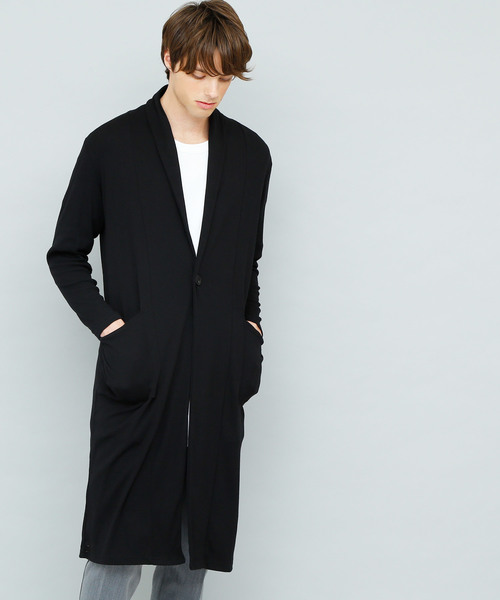EMMA CLOTHES（エマクローズ）の「TCフライスストレッチロングカーディガン（カーディガン/ボレロ・メンズ・杢グレー/ブラック/ブルーグリーン/チャコール・FREE）」の22枚目の写真