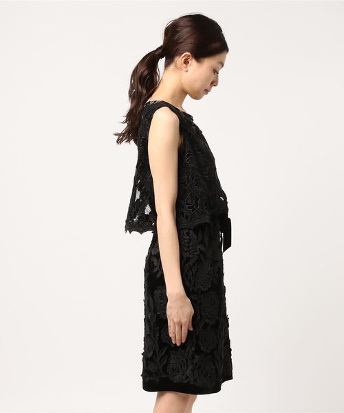 ANNA SUI ブラックワンピース ANNA SUI（アナスイ）の「ワンピース