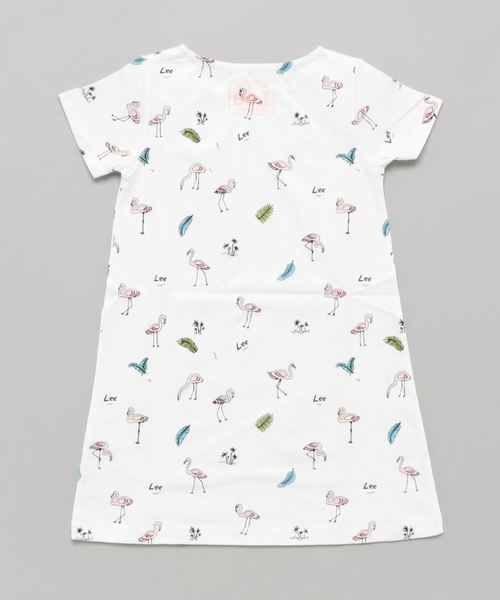 Lee（リー）の「【キッズ】Lee リー デニムポケフラミンゴワンピース（110～140cm）（ワンピース・キッズ・オフホワイト・110cm/120cm/130cm/140cm）」の2枚目の写真