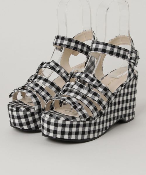 WEGO（ウィゴー）の「WEGO/リボン厚底サンダル（サンダル・レディース・その他1/ブラック/レッド・LARGE/MEDIUM）」の8枚目の写真