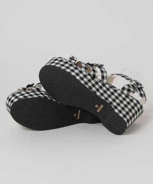 WEGO（ウィゴー）の「WEGO/リボン厚底サンダル（サンダル・レディース・その他1/ブラック/レッド・LARGE/MEDIUM）」の5枚目の写真