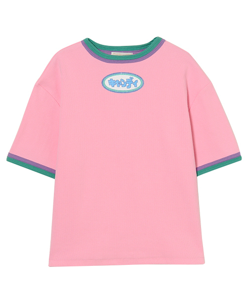 Candy Stripper（キャンディストリッパー）の「FANCY LOGO RIB トップス（Tシャツ/カットソー・レディース・オフホワイト/ブラック/ピンク・2）」の11枚目の写真