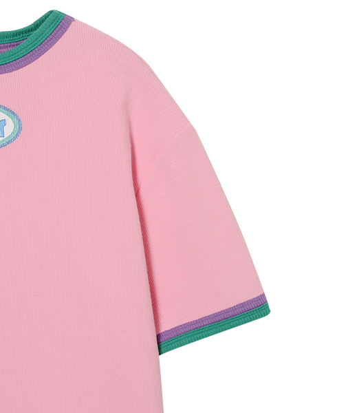 Candy Stripper（キャンディストリッパー）の「FANCY LOGO RIB トップス（Tシャツ/カットソー・レディース・オフホワイト/ブラック/ピンク・2）」の5枚目の写真