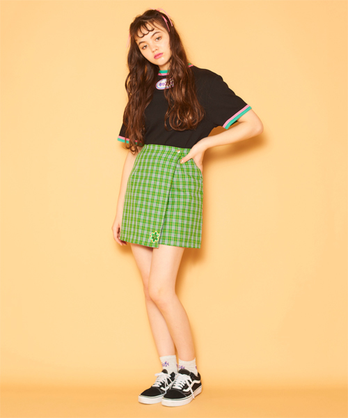 Candy Stripper（キャンディストリッパー）の「FANCY LOGO RIB トップス（Tシャツ/カットソー・レディース・オフホワイト/ブラック/ピンク・2）」の8枚目の写真