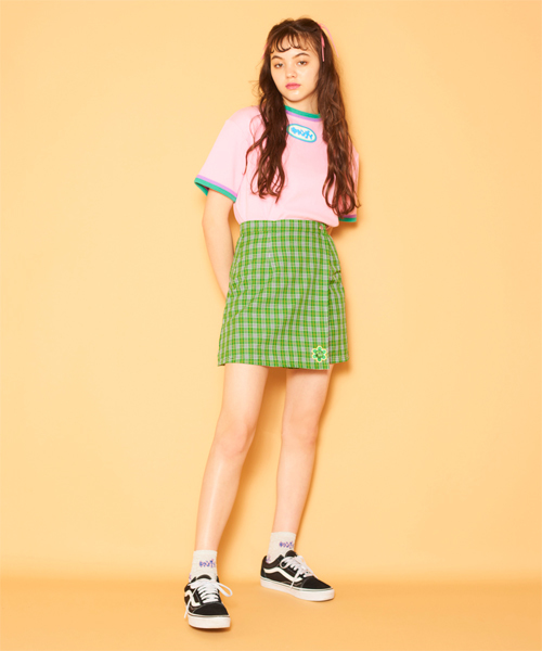 Candy Stripper（キャンディストリッパー）の「FANCY LOGO RIB トップス（Tシャツ/カットソー・レディース・オフホワイト/ブラック/ピンク・2）」の10枚目の写真