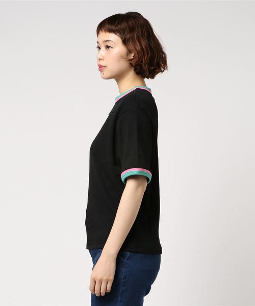 Candy Stripper（キャンディストリッパー）の「FANCY LOGO RIB トップス（Tシャツ/カットソー・レディース・オフホワイト/ブラック/ピンク・2）」の9枚目の写真