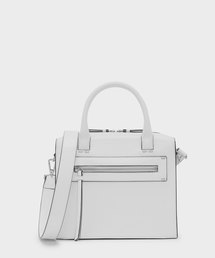 ジッパーディテールハンドバッグ / ZIPPER DETAIL HANDBAG