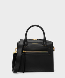 ジッパーディテールハンドバッグ / ZIPPER DETAIL HANDBAG