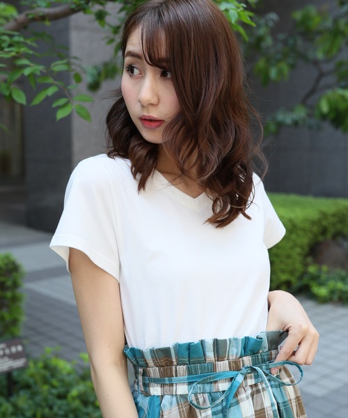 Clear クリア の Vネック無地tシャツ Tシャツ カットソー Wear