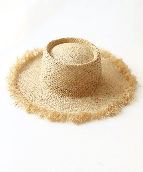 TODAYFUL(トゥデイフル)の「フリンジラフィアハット(ハット・レディース・ナチュラル・FREE)」の3枚目の写真