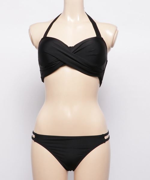 KOBE LETTUCE(コウベレタス)の「ツイストデザインバックレースアップバンドゥービキニ(水着・レディース・ブラック/カーキ/ブルー系その他/ブラック系その他/その他・FREE)」の10枚目の写真